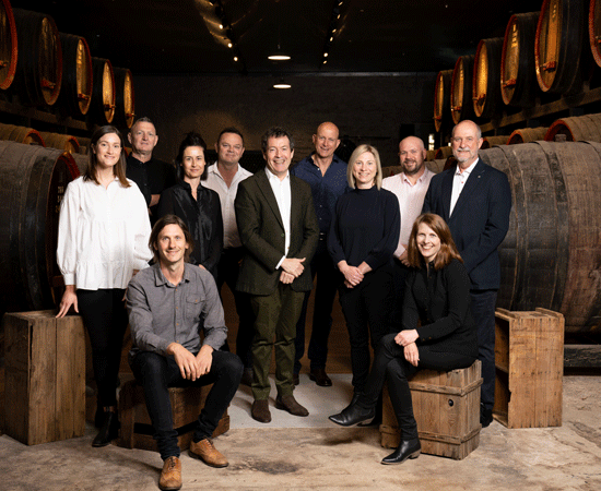 Penfolds Winemaking team in the tunnels of Magill Estate
