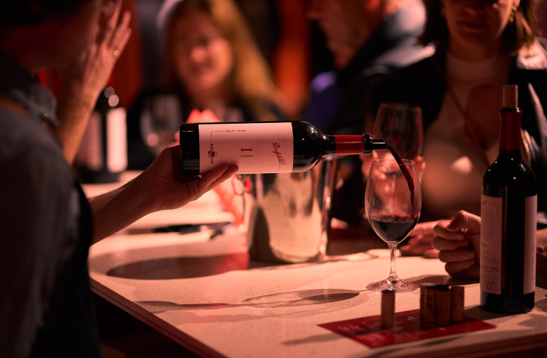 Penfolds Dourthe being poured into glass